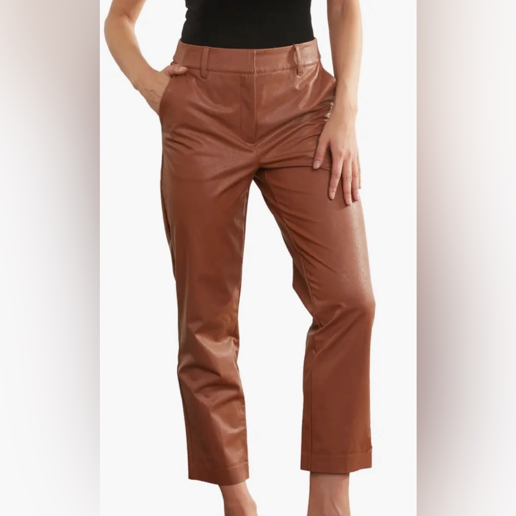 Commando Tapered Faux Leather Cropped Pants